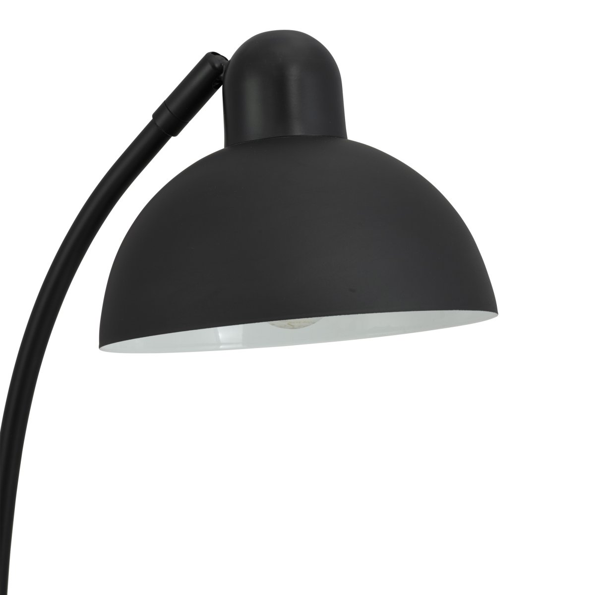 Eric 48cm Noir lampe de bureau De Dyberg Larsen - Découvrez l'élégante lampe de table Eric avec sa base en marbre unique et ses détails courbes qui lui donnent une expression sophistiquée.