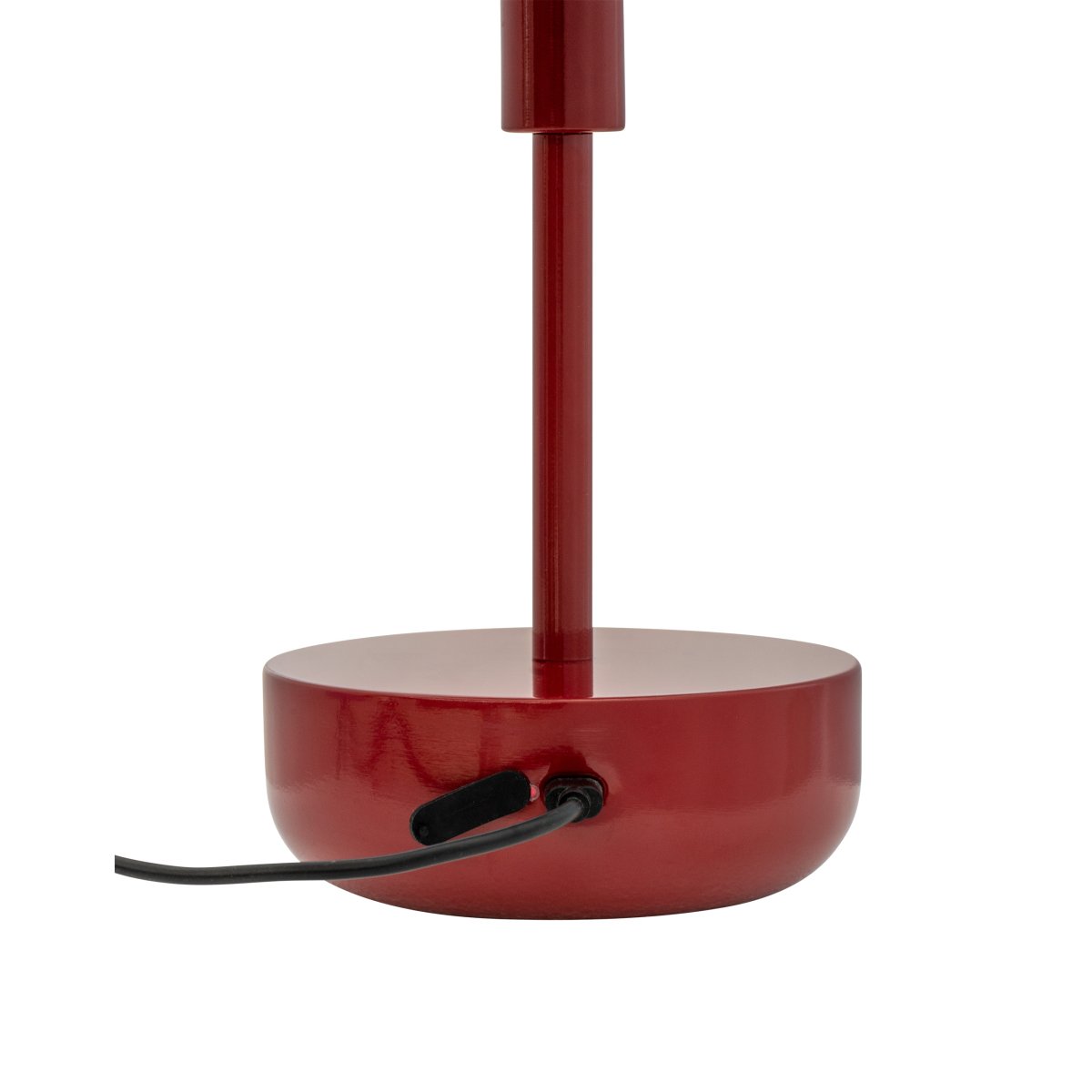 Haipot 25cm Rouge foncé portable De Dyberg Larsen - La lampe est parfaite pour une utilisation intérieure et extérieure et offre trois niveaux de lumière réglables.