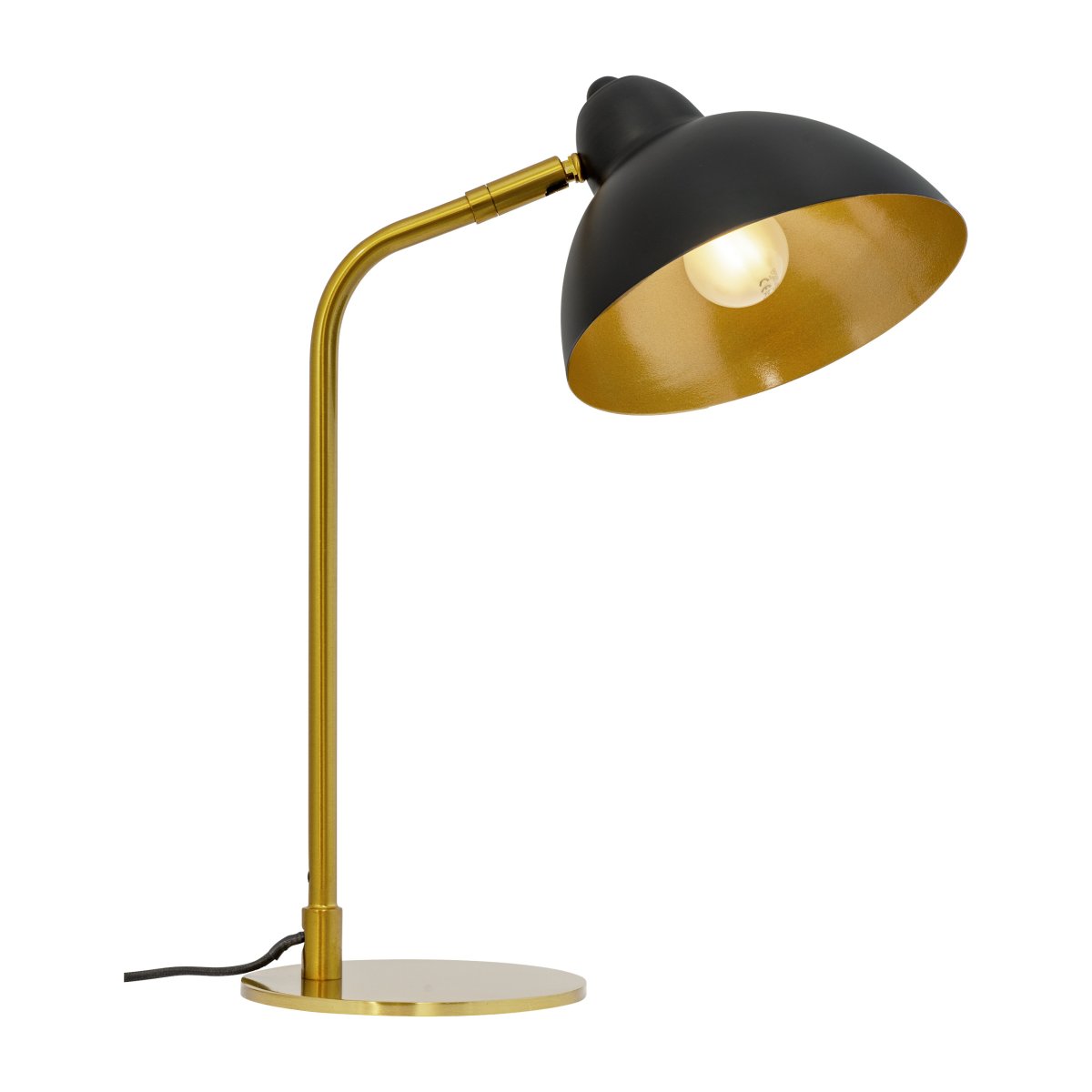 Futura 40cm Laiton lampe de bureau De Dyberg Larsen - Futura est une lampe de table élégante en laiton et noir, une combinaison parfaite de design classique et de fonction moderne.
