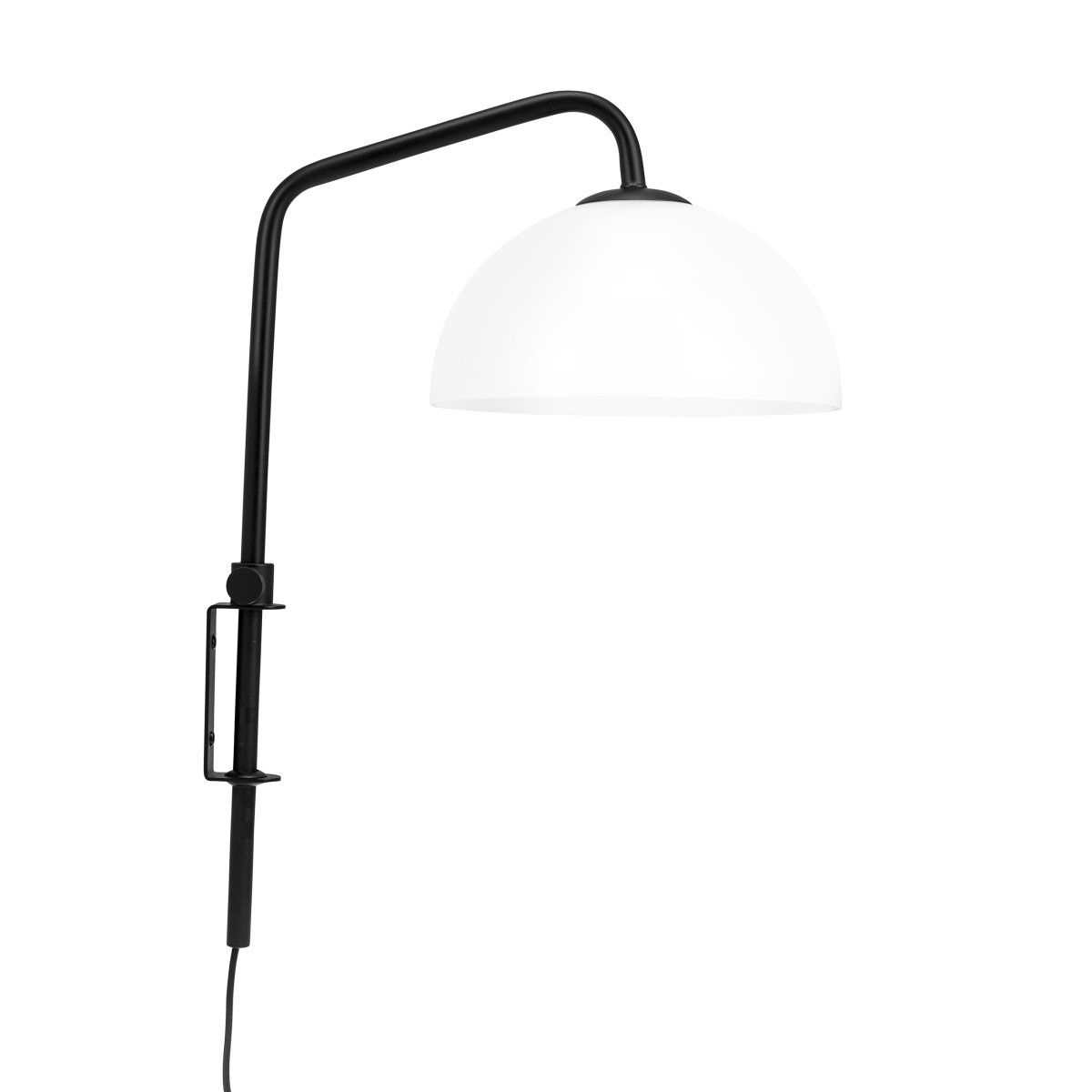 Jazz 43cm Noir applique murale De Dyberg Larsen - Livré avec un câble textile noir de 1,6 m de long avec interrupteur d'alimentation.