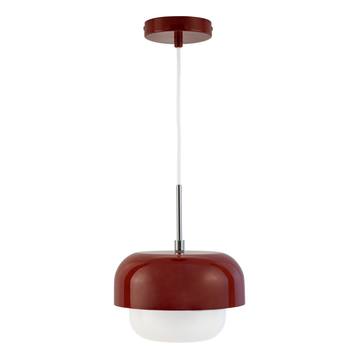 Haipot Ø23 Rouge foncé suspension De Dyberg Larsen - Peu importe où vous le placez, il diffuse une lumière chaude et agréable.