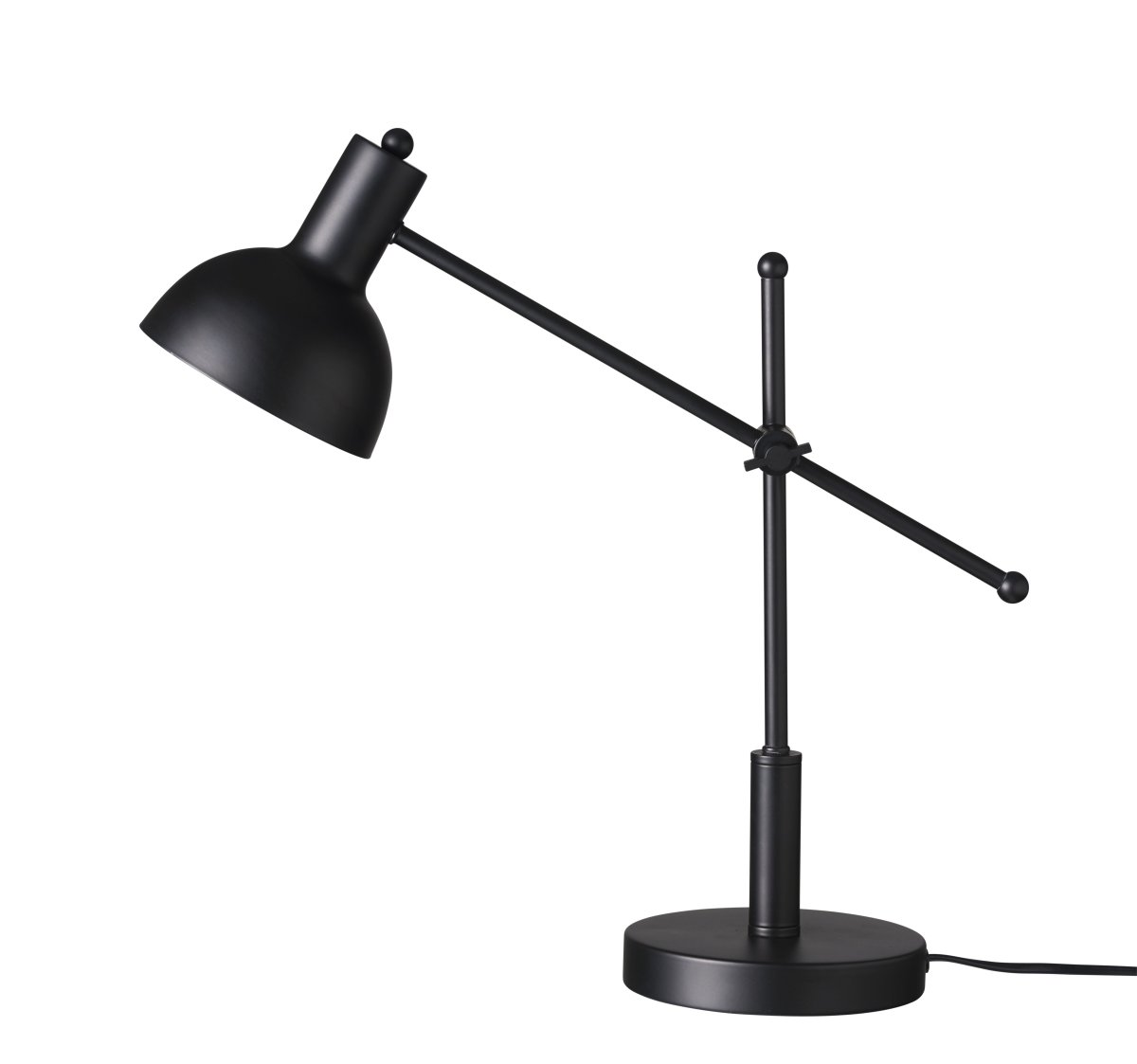 London 42cm Noir lampe de bureau De Dyberg Larsen - La lampe de bureau London a un design classique et sophistiqué avec une touche moderne.