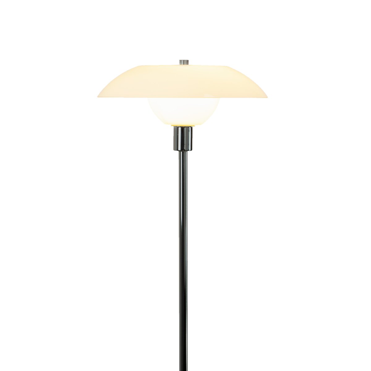 Bergen Opale lampadaire De Dyberg Larsen - Livré avec un câble textile noir de 1,8 m et un interrupteur d'alimentation.