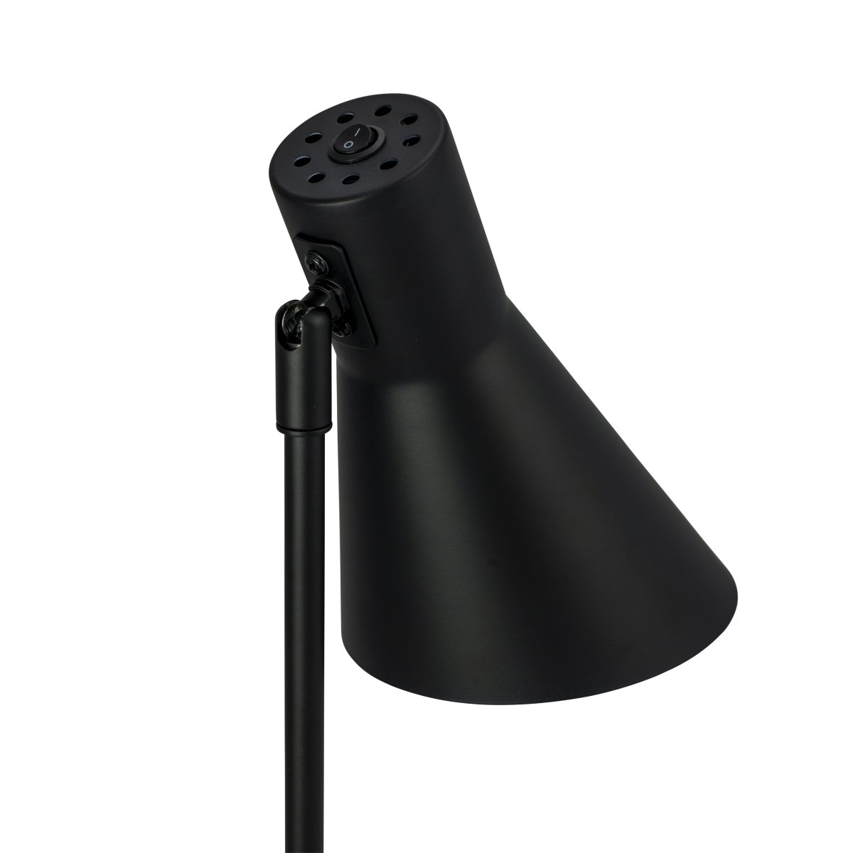 DL12 45cm Noir lampe de bureau De Dyberg Larsen - Cette lampe allie un design classique &agrave; un &eacute;clairage fonctionnel, parfaite comme lampe de lecture dans le salon, pour l'&eacute;clairage de la chambre ou pour &eacute;clairer les coins sombres.