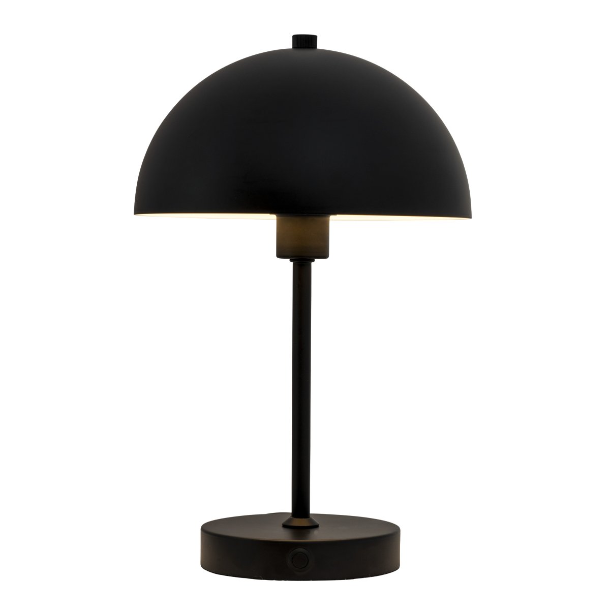Stockholm 30cm Noir portable De Dyberg Larsen - La lampe de table LED Stockholm noire est une lampe rechargeable avec trois niveaux de luminosit&eacute; (100 %, 50 % et 25 %), id&eacute;ale pour une utilisation int&eacute;rieure et ext&eacute;rieure occasionnelle.