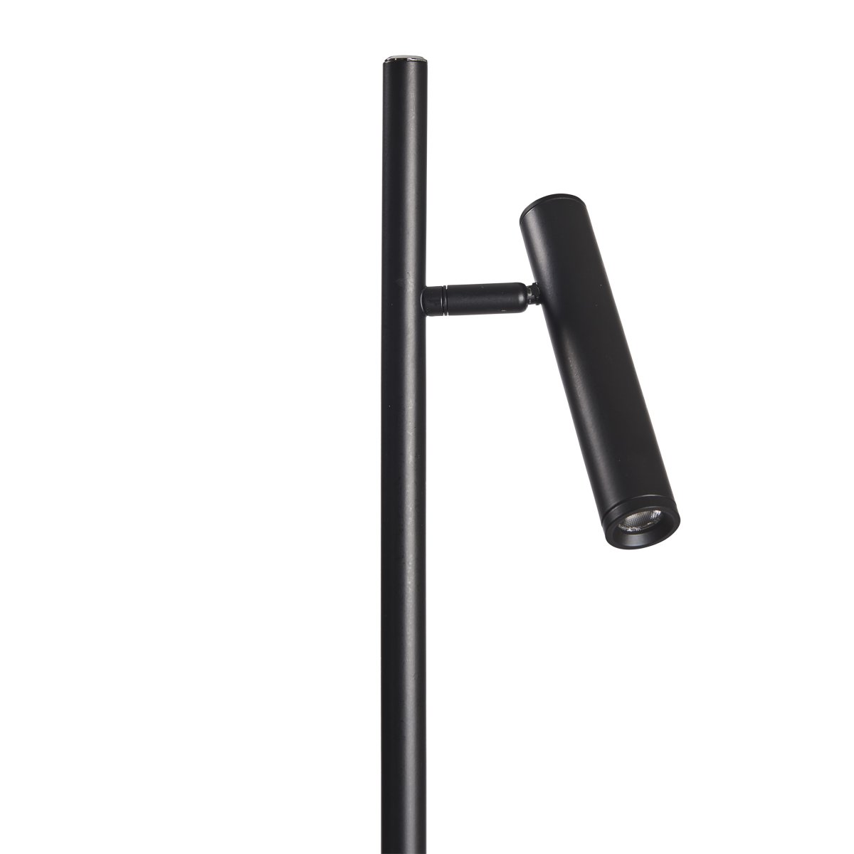 Carlo 1 Noir lampadaire De Dyberg Larsen - Il dispose d'une LED intégrée et d'un variateur continu contrôlé par un bouton tactile.