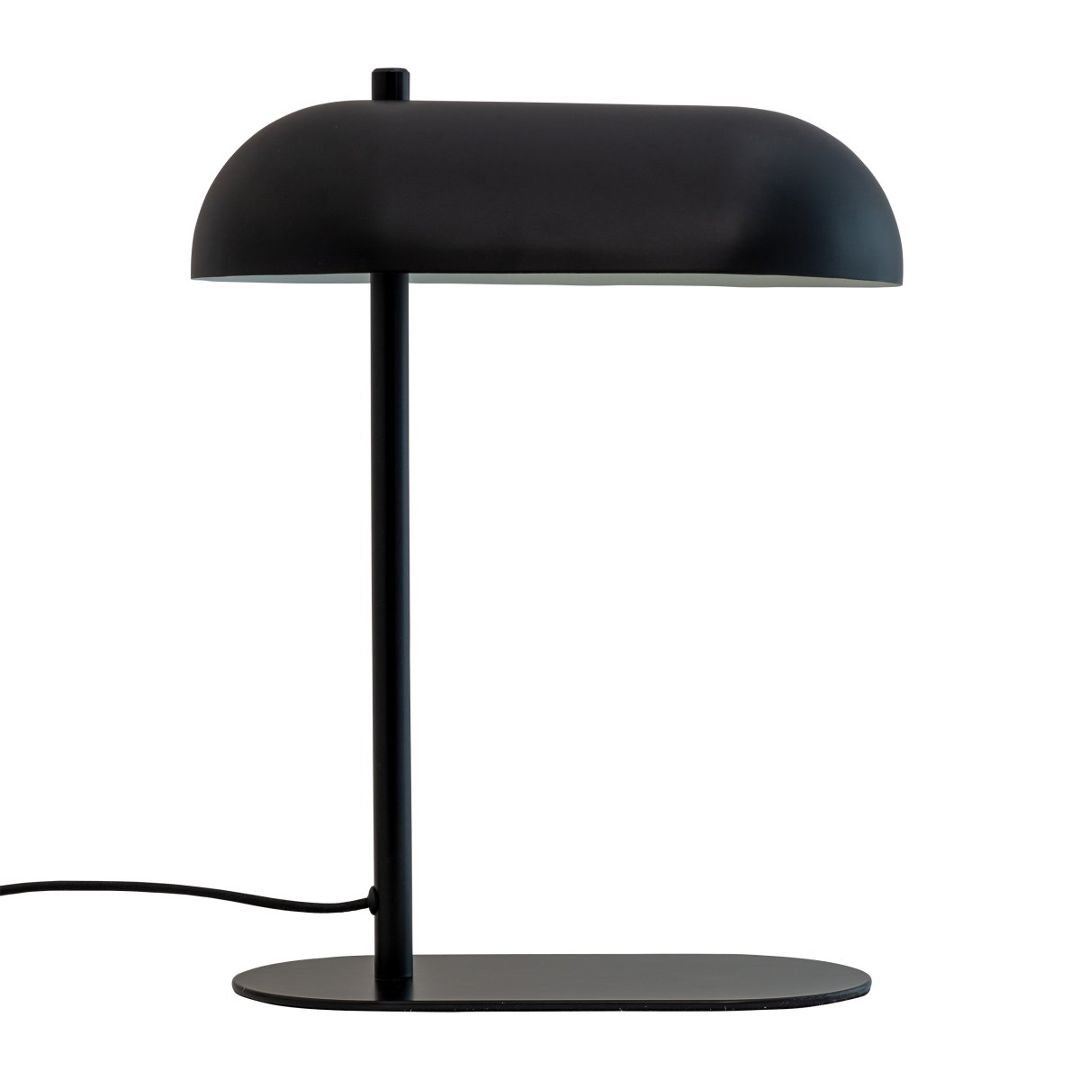 Arch 36cm Noir mat lampe de table De Dyberg Larsen - La lampe de table Arch est un hommage à la simplicité et à la qualité – une fusion du design danois et de la fonctionnalité.