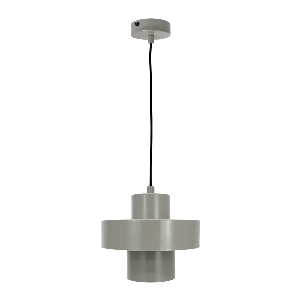 Stoke Ø20 Gris chaud suspension De Dyberg Larsen - Selon le choix de la couleur et son placement, la lampe peut fonctionner à la fois comme un détail d'ameublement sculptural et comme un point lumineux, qu'elle soit placée au-dessus de la table de la cuisine, sur le bureau ou dans le salon ou la chambre.