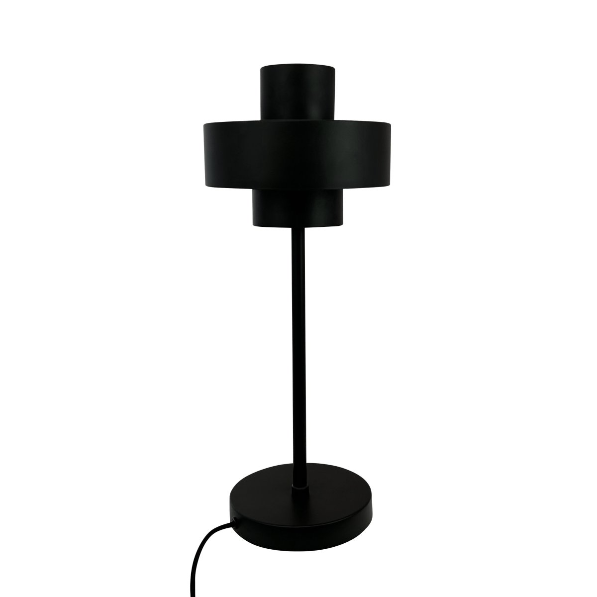 Stoke 50cm Noir lampe de table De Dyberg Larsen - Le design élégant crée un beau contraste avec des matériaux tels que la pierre, le bois et les textiles.
