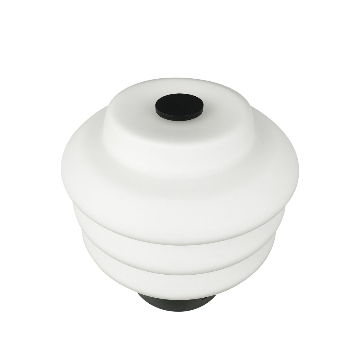 Diva LED 18cm Noir portable De Dyberg Larsen - Tillverkad av opalglas ger den ett mjukt, behagligt sken, och den inbyggda LED-tekniken g&ouml;r den energieffektiv och h&aring;llbar.