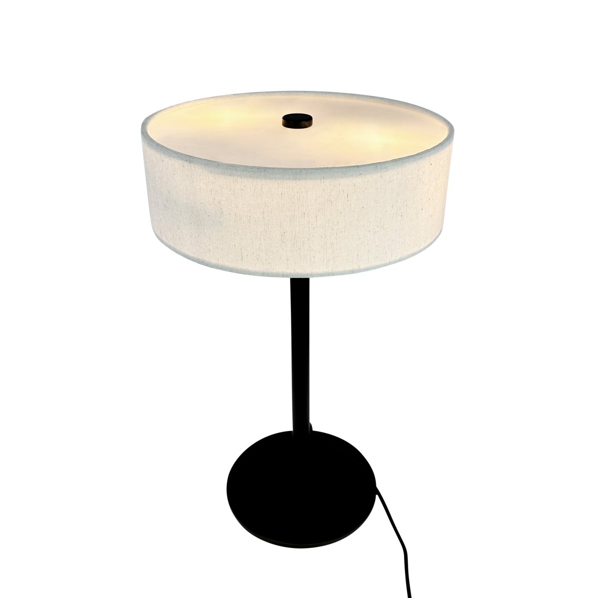 Calix 40cm Noir lampe de table De Dyberg Larsen - La base robuste et la forme simple permettent un placement facile dans une variété d'environnements tout en fournissant un éclairage d'ambiance et en servant d'élément de design élégant.