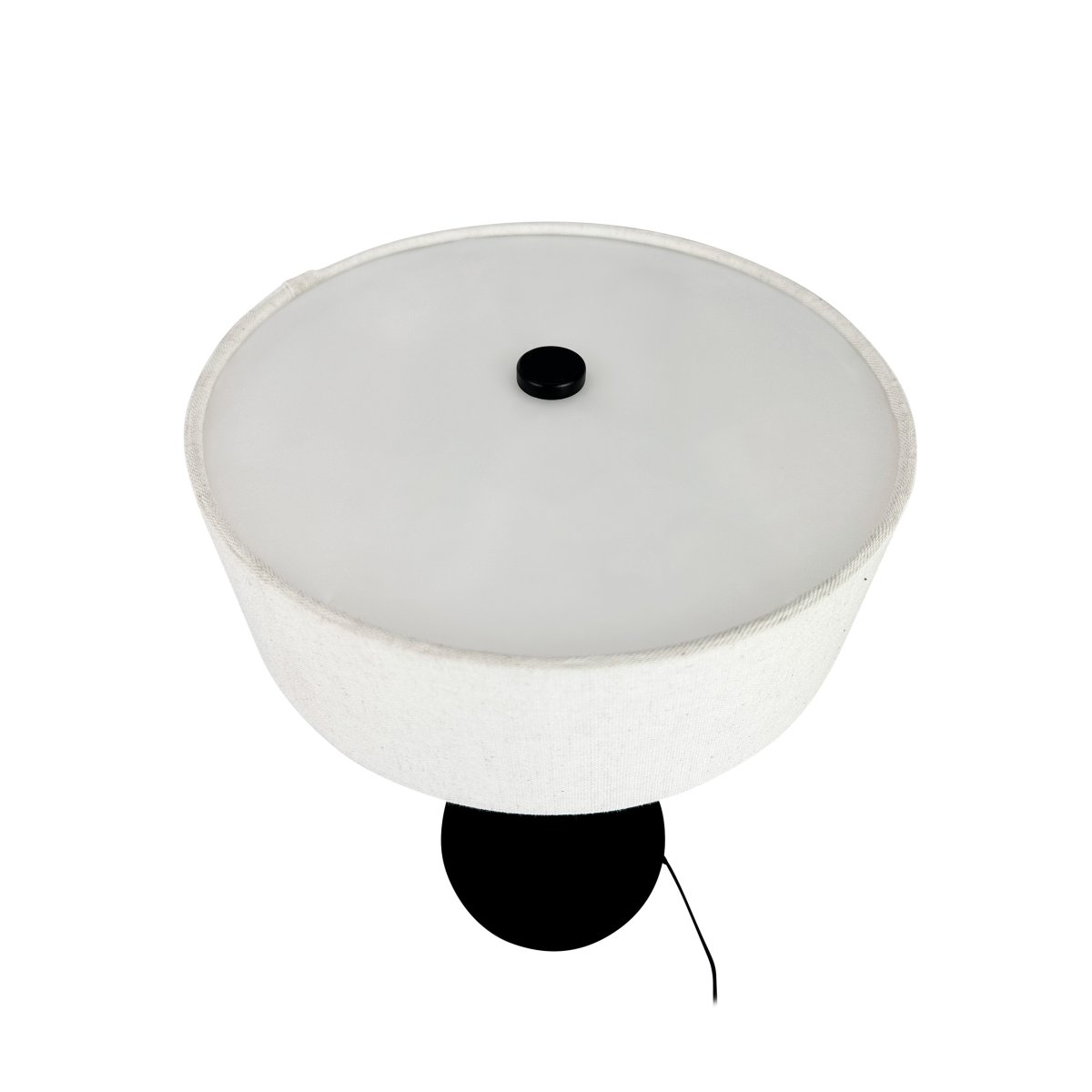 Calix 40cm Noir lampe de table De Dyberg Larsen - La base robuste et la forme simple permettent un placement facile dans une variété d'environnements tout en fournissant un éclairage d'ambiance et en servant d'élément de design élégant.