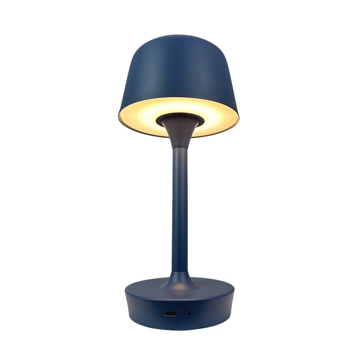 Flow 25cm Indigo portable De Dyberg Larsen - La lampe est sans fil et facile à déplacer, vous pouvez donc la placer n'importe où.