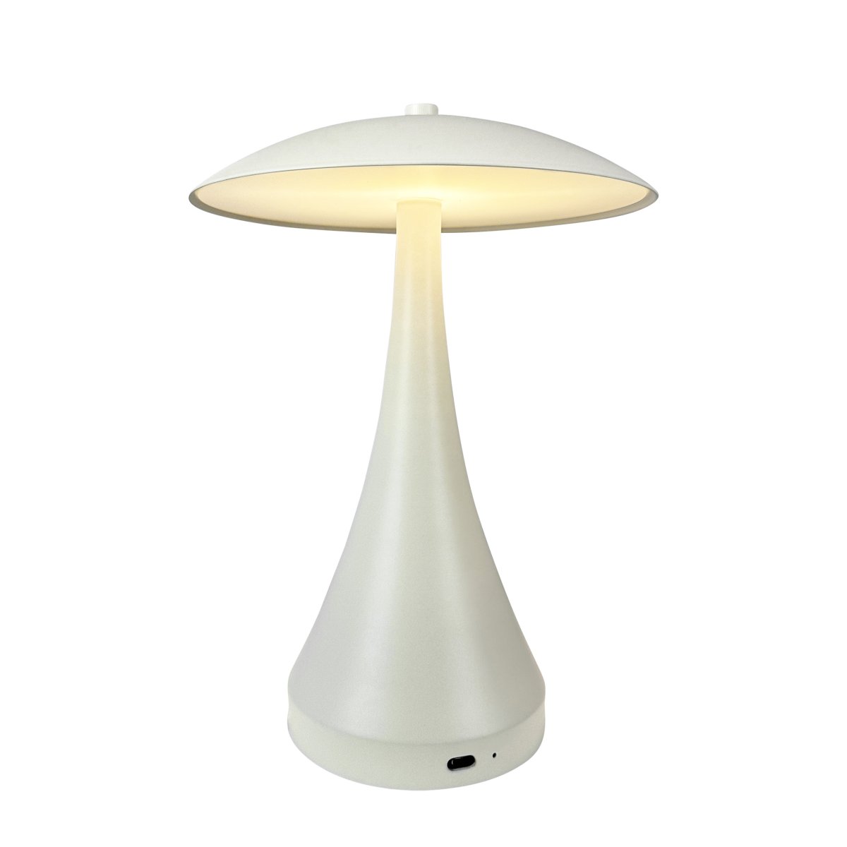 Vienna 28cm Blanc crème portable De Dyberg Larsen - La lampe rechargeable vous donne la liberté de la placer n'importe où sans avoir à vous soucier des câbles.