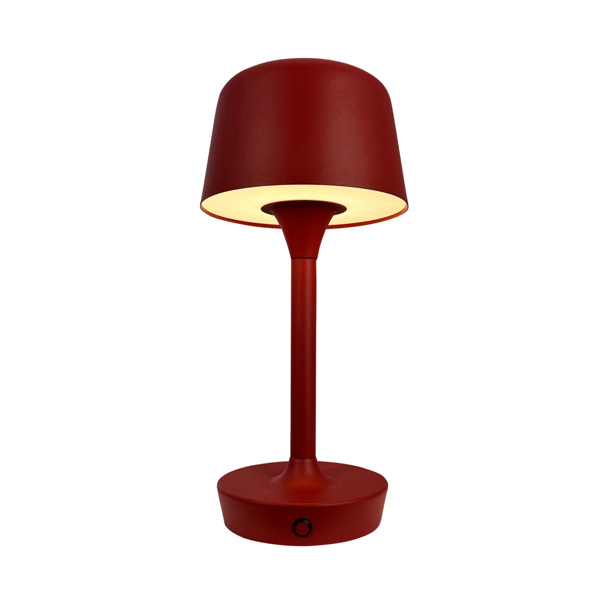 Flow 25cm Rouge foncé portable De Dyberg Larsen - La lampe est sans fil et facile à déplacer, vous pouvez donc la placer n'importe où.