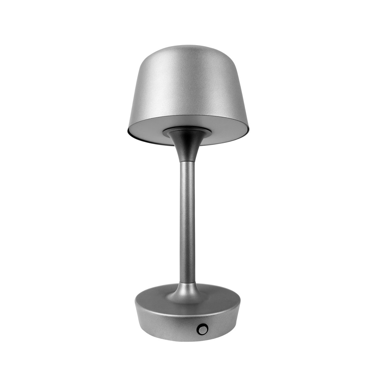 Flow 25cm Argent portable De Dyberg Larsen - La lampe est sans fil et facile à déplacer, vous pouvez donc la placer n'importe où.