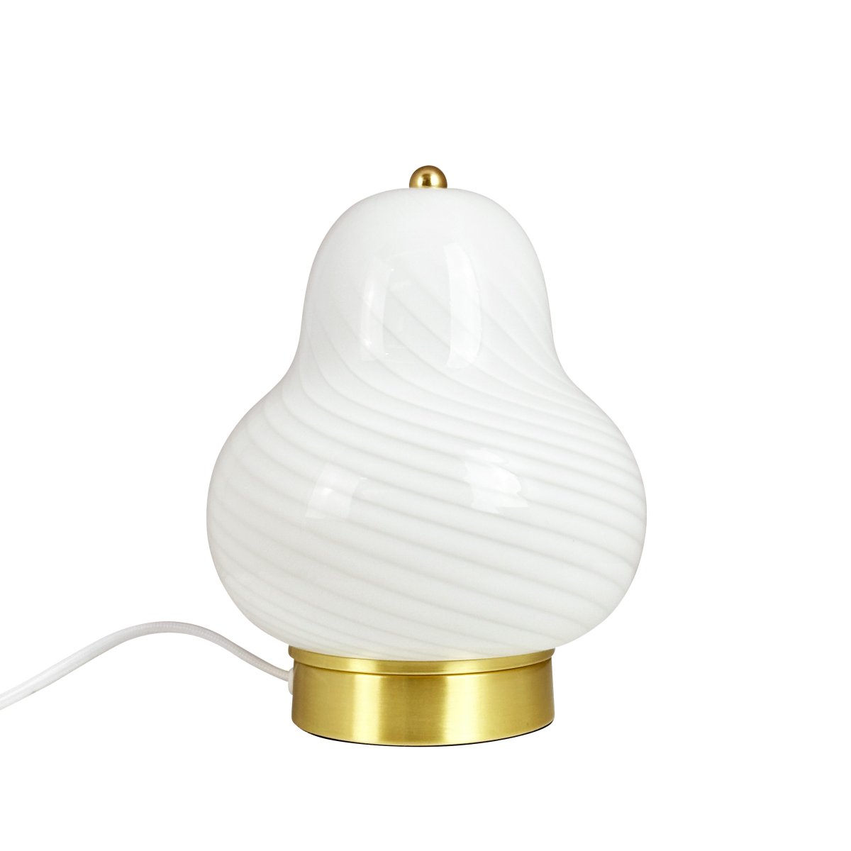 Lucy 20cm Blanc lampe de table De Dyberg Larsen - Cette lampe est idéale sur une table d'appoint, près d'une fenêtre, sur une table de chevet, une étagère ou un bureau.