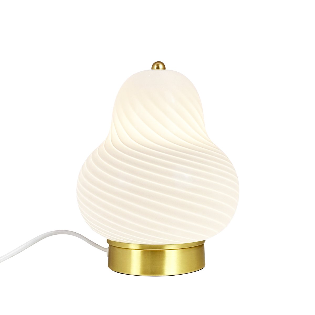 Lucy 20cm Blanc lampe de table De Dyberg Larsen - Cette lampe est idéale sur une table d'appoint, près d'une fenêtre, sur une table de chevet, une étagère ou un bureau.