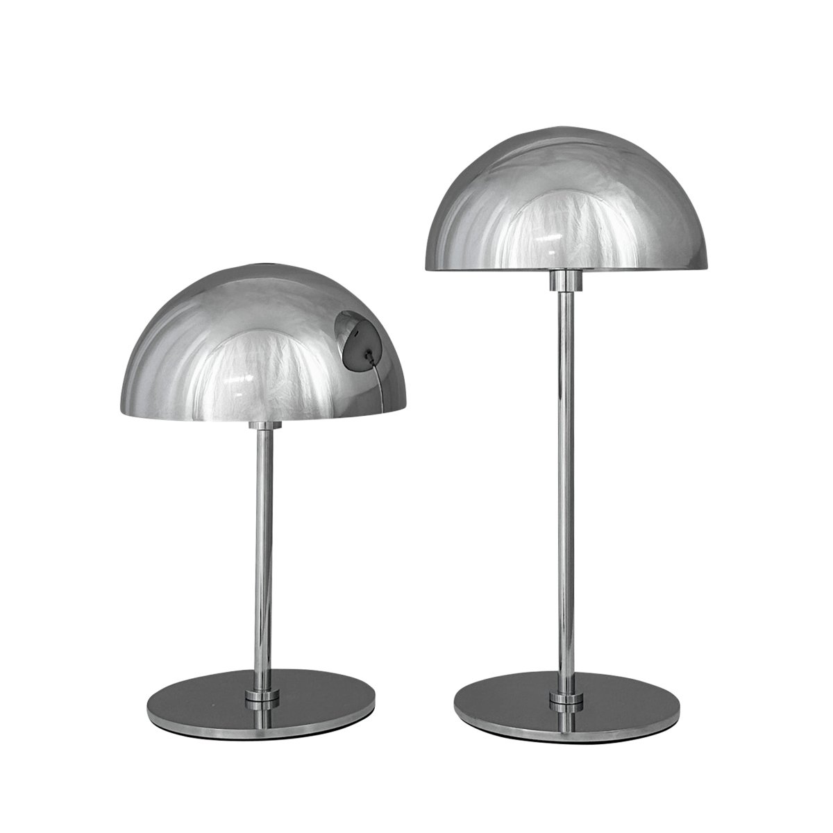 Along Ensemble 20cm Chrome portable De Dyberg Larsen - Ils sont livrés par paire et peuvent être montés en trois versions différentes : une haute et une basse, deux hautes ou une basse.