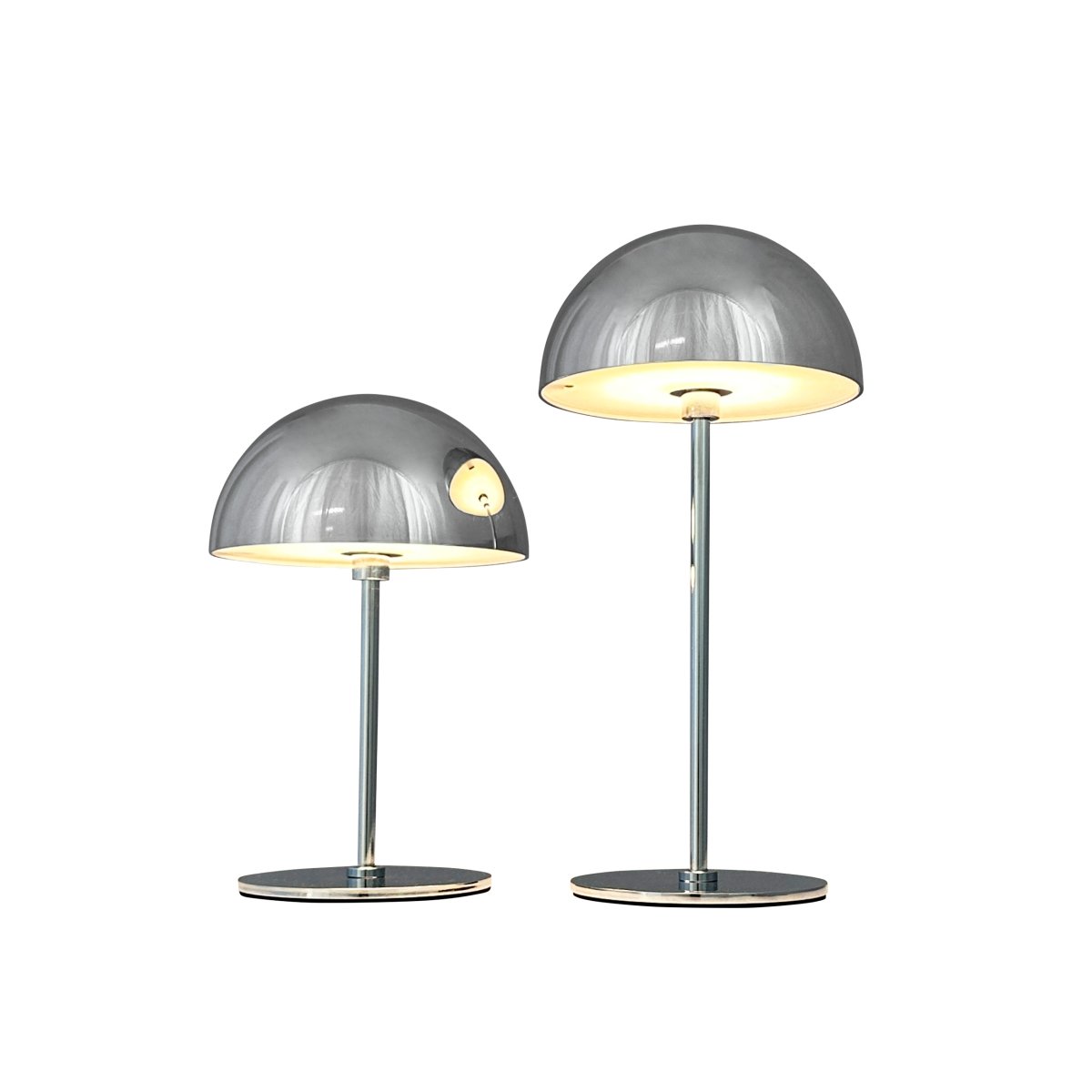 Along Ensemble 20cm Chrome portable De Dyberg Larsen - Ils sont livrés par paire et peuvent être montés en trois versions différentes : une haute et une basse, deux hautes ou une basse.