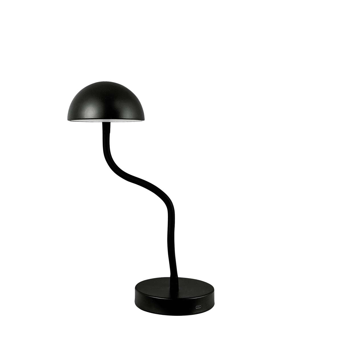 Fonzy 38cm Noir portable De Dyberg Larsen - Fonzy bordslampa &auml;r b&aring;de rolig och praktisk, och dess flexibilitet g&ouml;r den till ett perfekt val f&ouml;r den som vill ha en lampa som &auml;r b&aring;de funktionell och stilren.