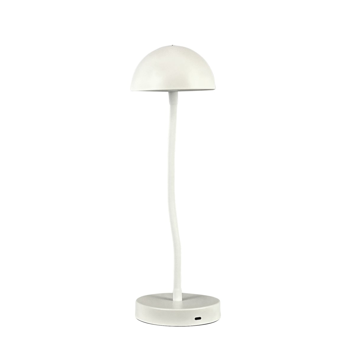 Fonzy 38cm Blanc portable De Dyberg Larsen - Fonzy bordslampa &auml;r b&aring;de rolig och praktisk, och dess flexibilitet g&ouml;r den till ett perfekt val f&ouml;r den som vill ha en lampa som &auml;r b&aring;de funktionell och stilren.