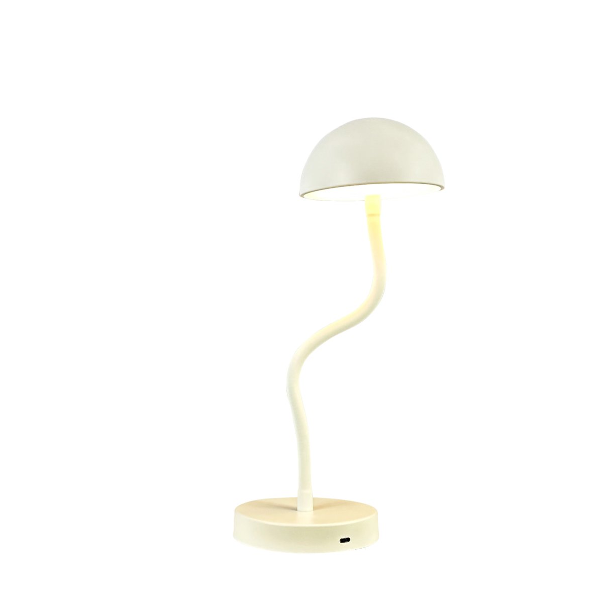 Fonzy 38cm Blanc portable De Dyberg Larsen - Fonzy bordslampa &auml;r b&aring;de rolig och praktisk, och dess flexibilitet g&ouml;r den till ett perfekt val f&ouml;r den som vill ha en lampa som &auml;r b&aring;de funktionell och stilren.