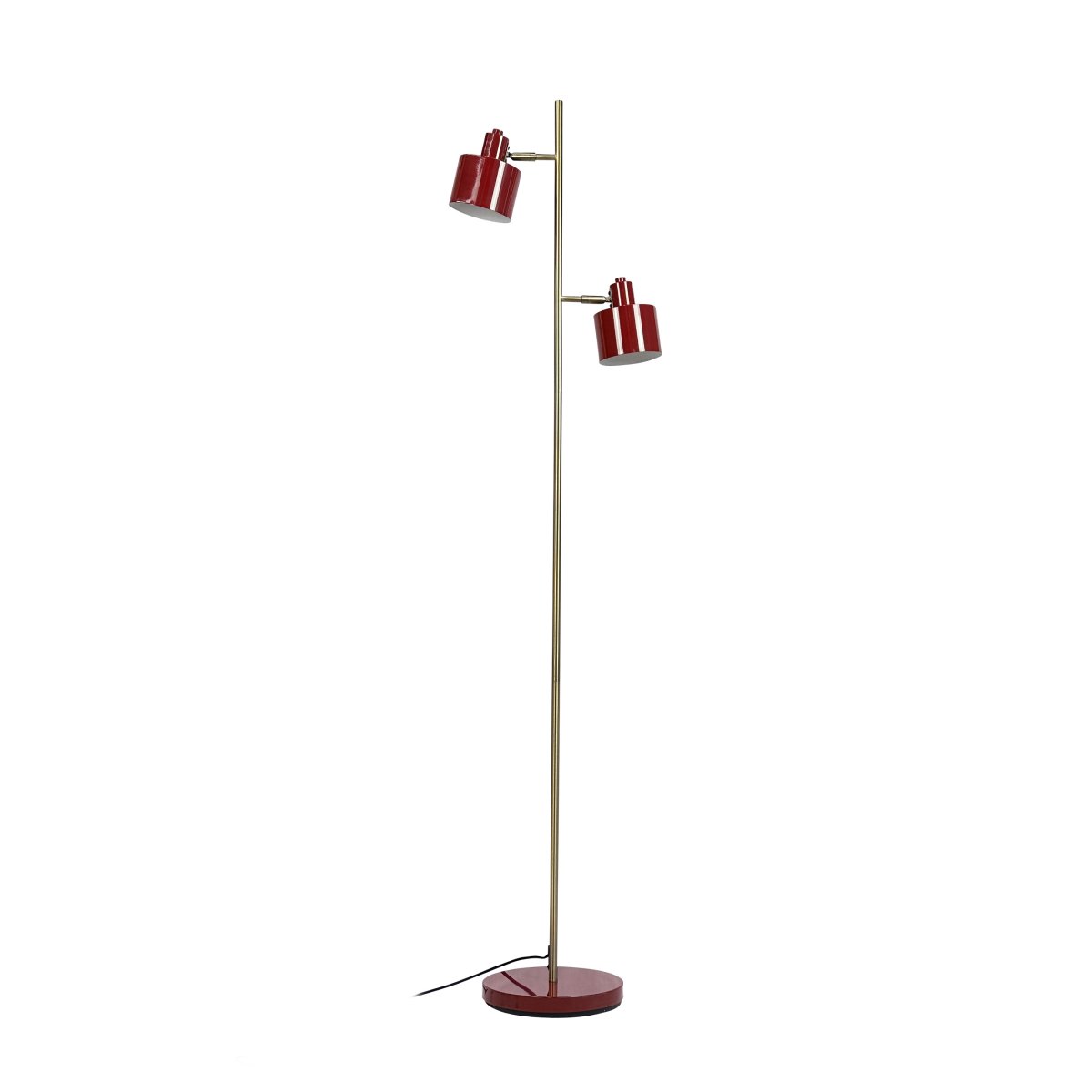 Ocean ROUGE lampadaire De Dyberg Larsen - Den handpolerade m&auml;ssingsstommen kan luta upp och ner och ger varje lampa en unik f&auml;rgvariation.