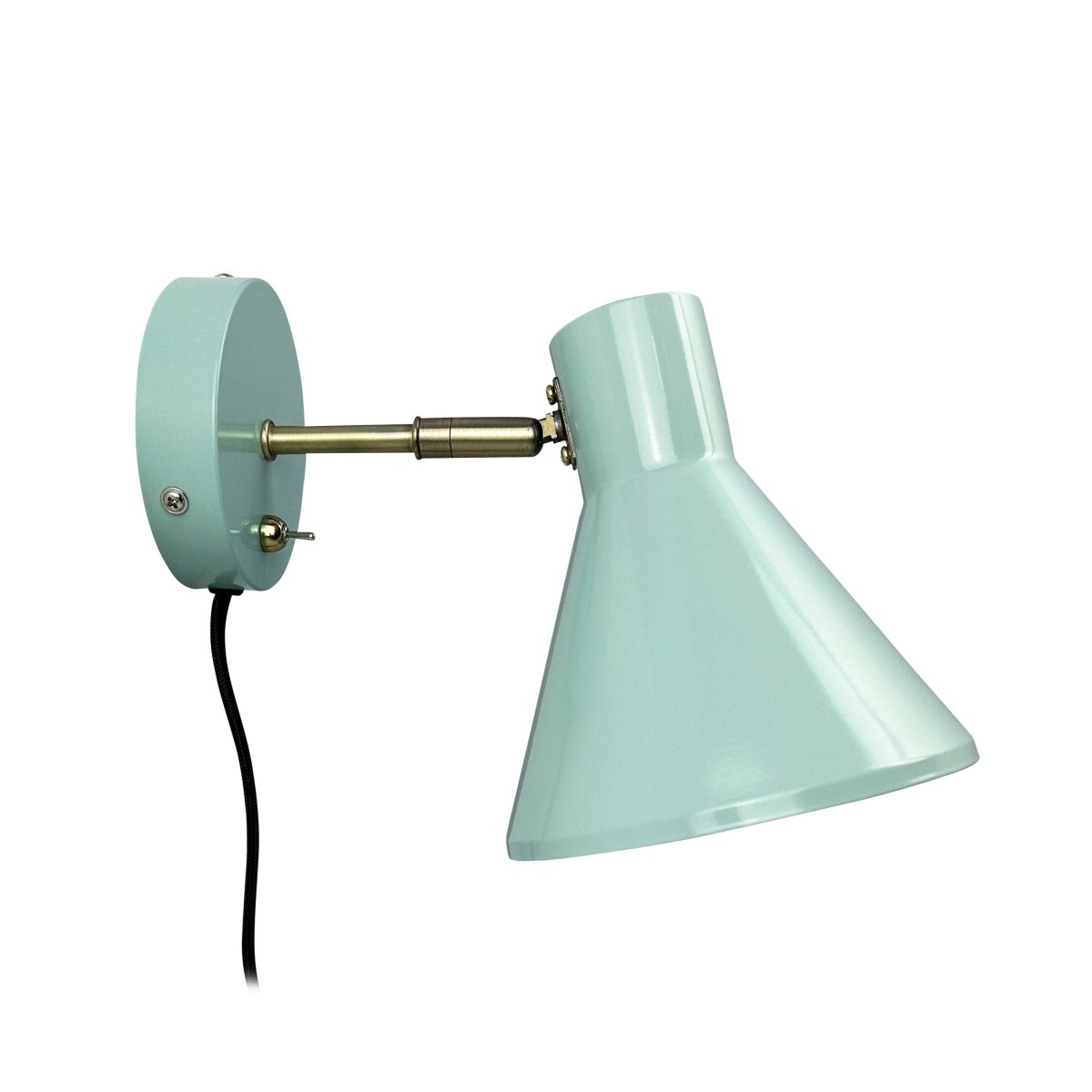 Sleep Menthe brillante lampe de lecture De Dyberg Larsen - L'abat-jour mobile de la lampe vous permet d'ajuster la lumi&egrave;re selon vos besoins et l'interrupteur d'alimentation sur la plaque murale permet une utilisation facile.