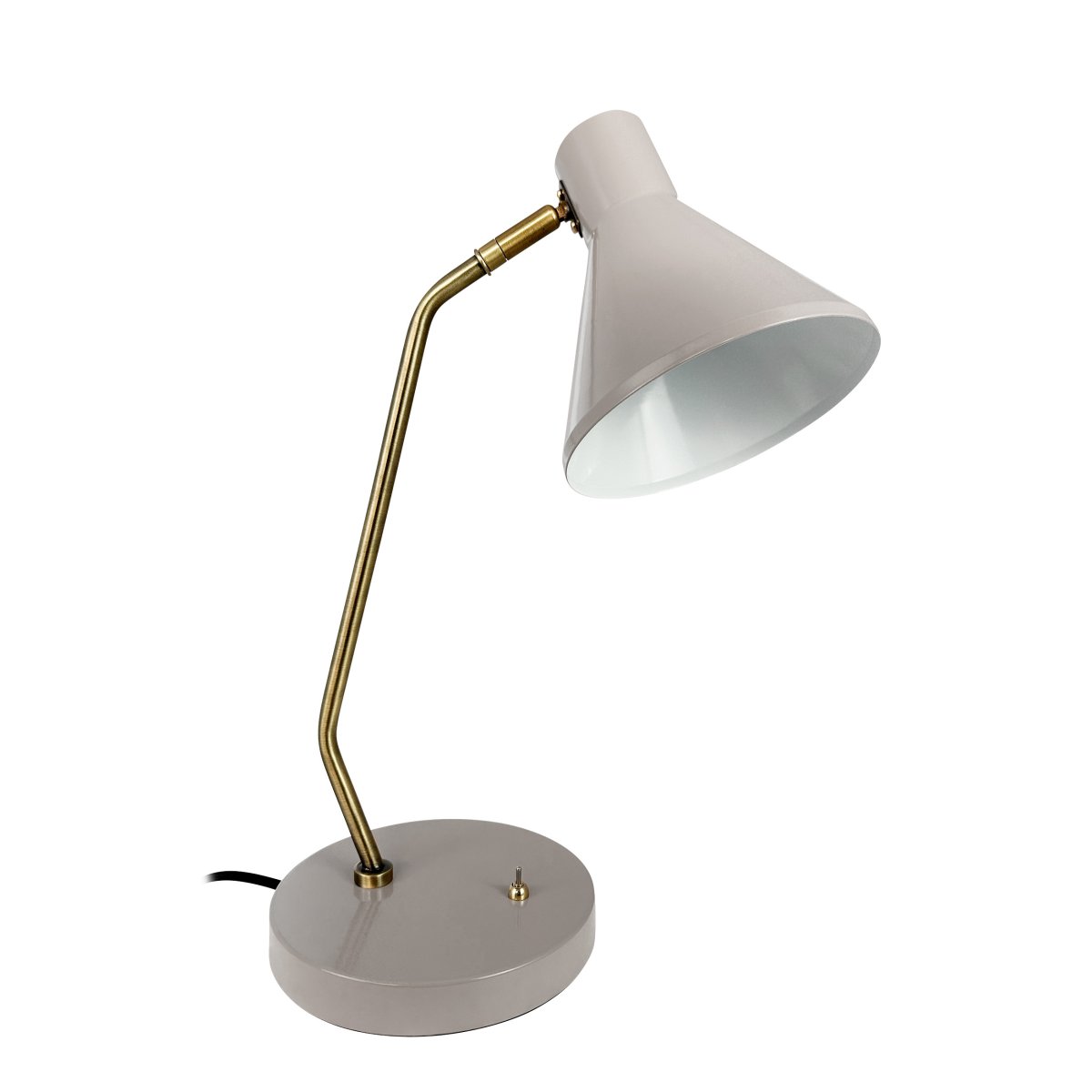Sleep 43cm Beige brillant lampe de bureau De Dyberg Larsen - Cette lampe de table allie lignes simples et fonctionnalit&eacute; pour cr&eacute;er une lumi&egrave;re apaisante et agr&eacute;able dans votre environnement.