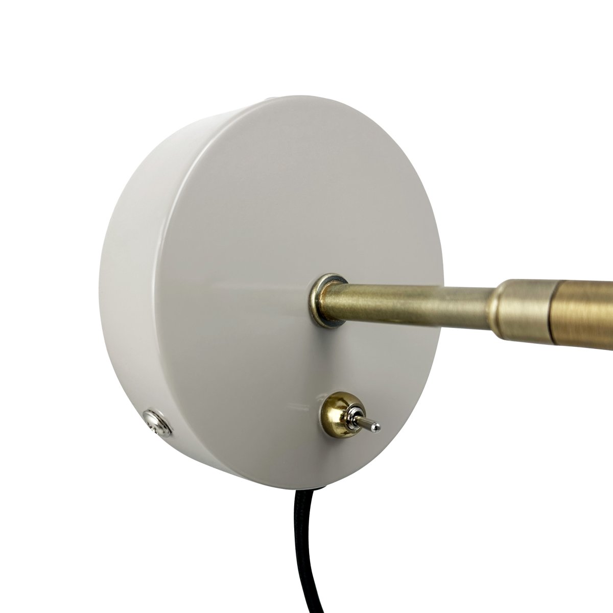 Sleep Beige brillant lampe de lecture De Dyberg Larsen - L'abat-jour mobile de la lampe vous permet d'ajuster la lumi&egrave;re selon vos besoins et l'interrupteur d'alimentation sur la plaque murale permet une utilisation facile.