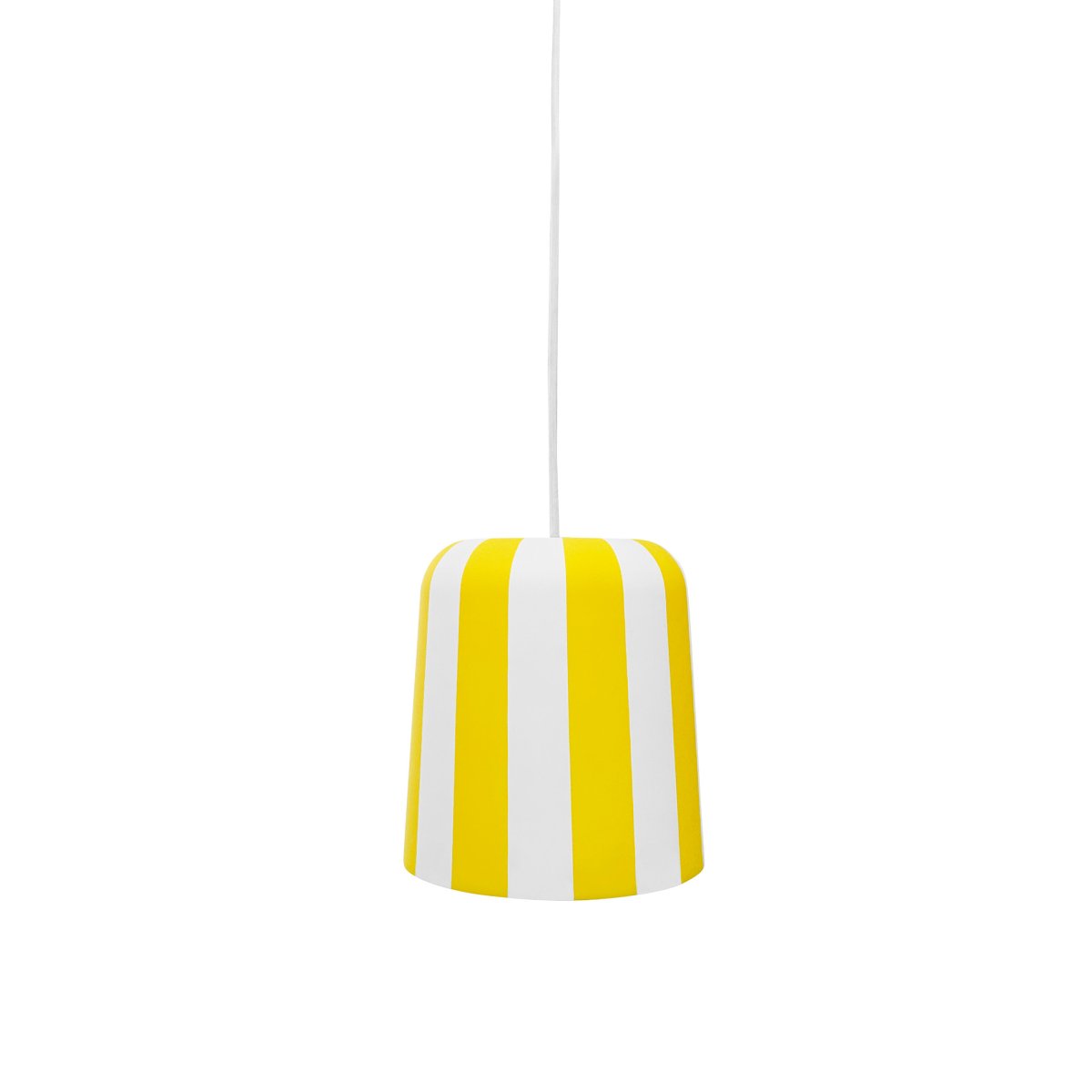 Gry Ø20 Jaune suspension De Dyberg Larsen - Genom att ta igenk&auml;nnbara m&ouml;nster och s&auml;tta dem i en ny kontext ville hon skapa en lampa som f&aring;r m&auml;nniskor att le och ger en unik visuell upplevelse.