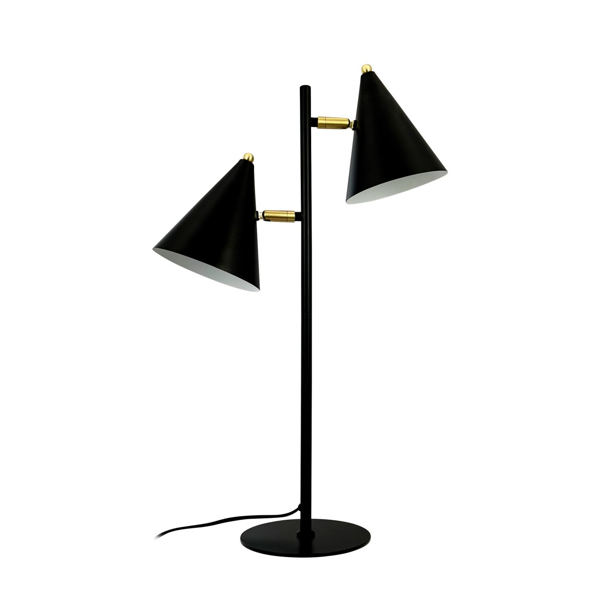 Rouen 65cm Noir lampe de table De Dyberg Larsen - La lampe de table Rouen offre un éclairage équilibré et agréable et est donc à la fois pratique et esthétique.