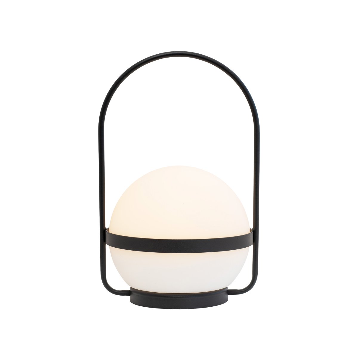 Summer 25cm Noir portable De Dyberg Larsen - Summer est une lampe LED rechargeable qui peut être chargée à la fois via le panneau solaire et USB, vous donnant de la lumière quand vous en avez besoin.