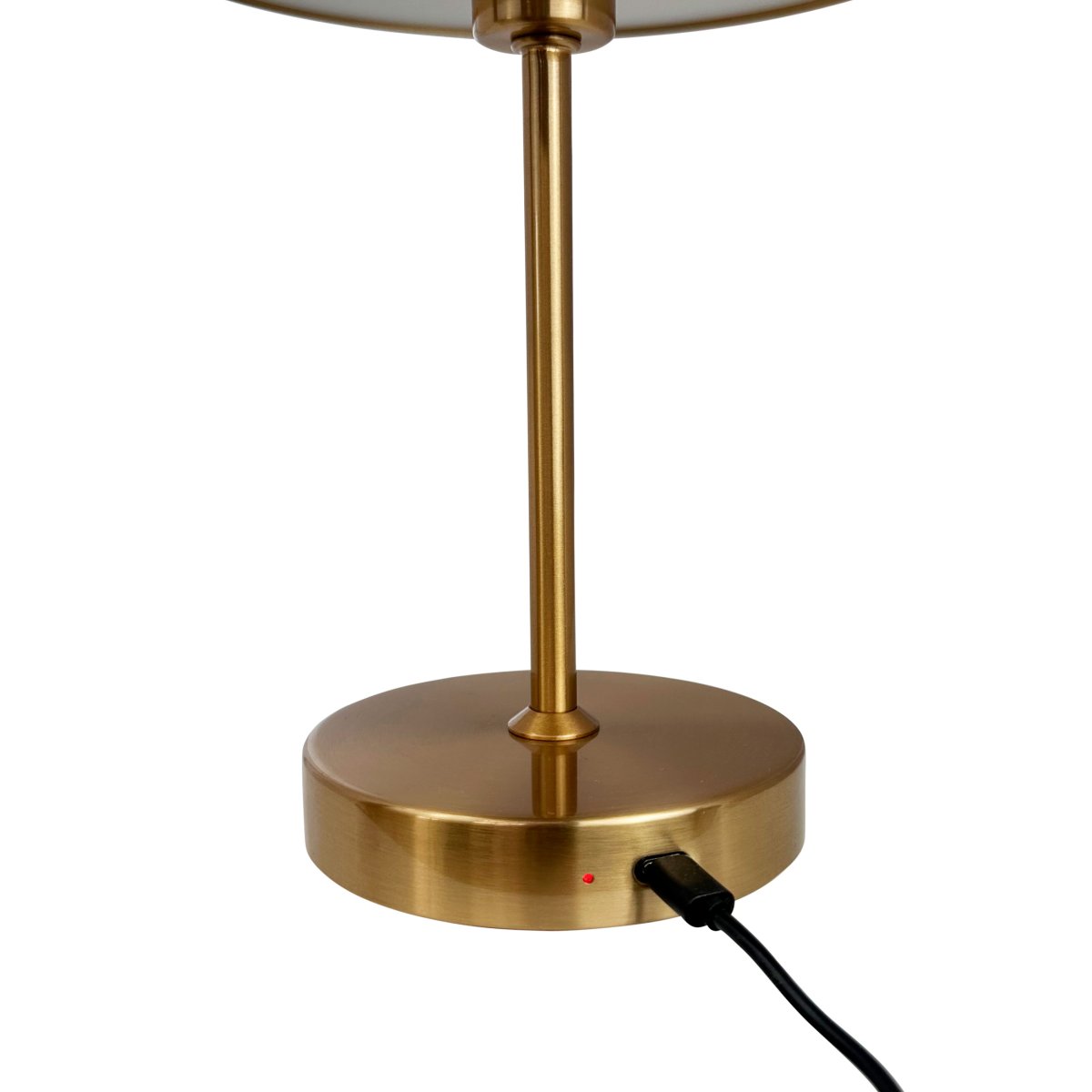 Stockholm 30cm Laiton antique portable De Dyberg Larsen - L'indicateur de batterie pratique indique clairement quand il est temps de charger et une fois compl&egrave;tement charg&eacute;, le voyant brille jusqu'&agrave; 6 heures sur une seule charge de batterie.