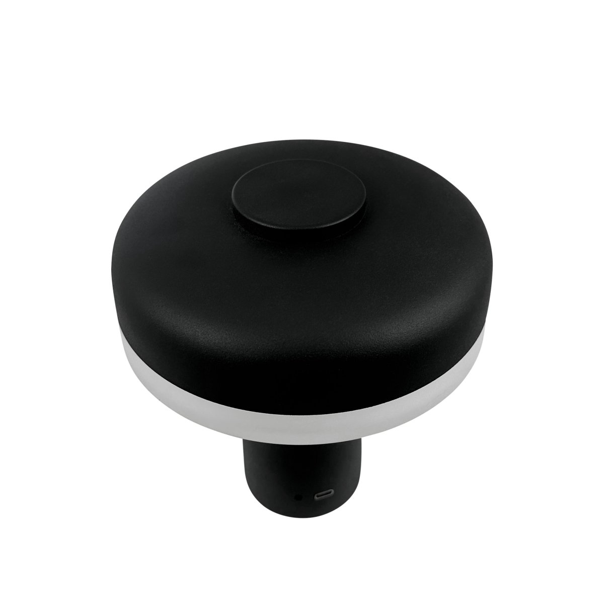 Porter 16cm Noir portable De Dyberg Larsen - La lampe de table LED rechargeable Porter est une lampe moderne et fonctionnelle avec un design unique dans lequel la lumière vient du bord, offrant une lumière agréable et uniforme.