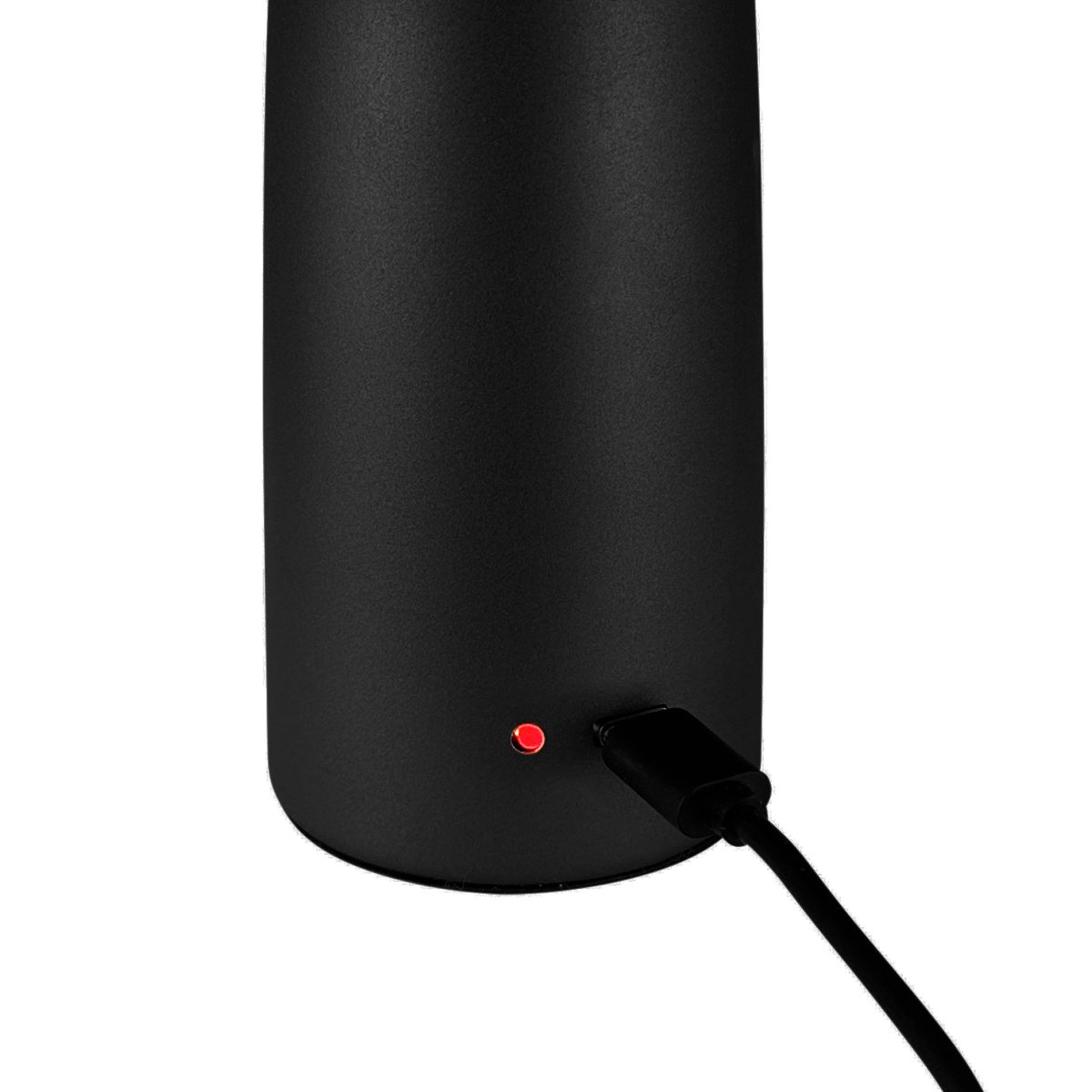 Porter 16cm Noir portable De Dyberg Larsen - La lampe de table LED rechargeable Porter est une lampe moderne et fonctionnelle avec un design unique dans lequel la lumière vient du bord, offrant une lumière agréable et uniforme.