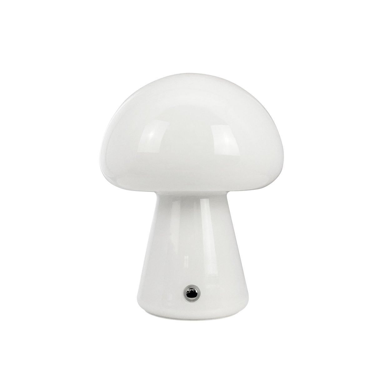 Morkel 20cm Blanc portable De Dyberg Larsen - Grâce à sa taille compacte et à sa conception sans fil, il peut être facilement placé n'importe où, ce qui le rend idéal pour le salon, la chambre ou le bureau.