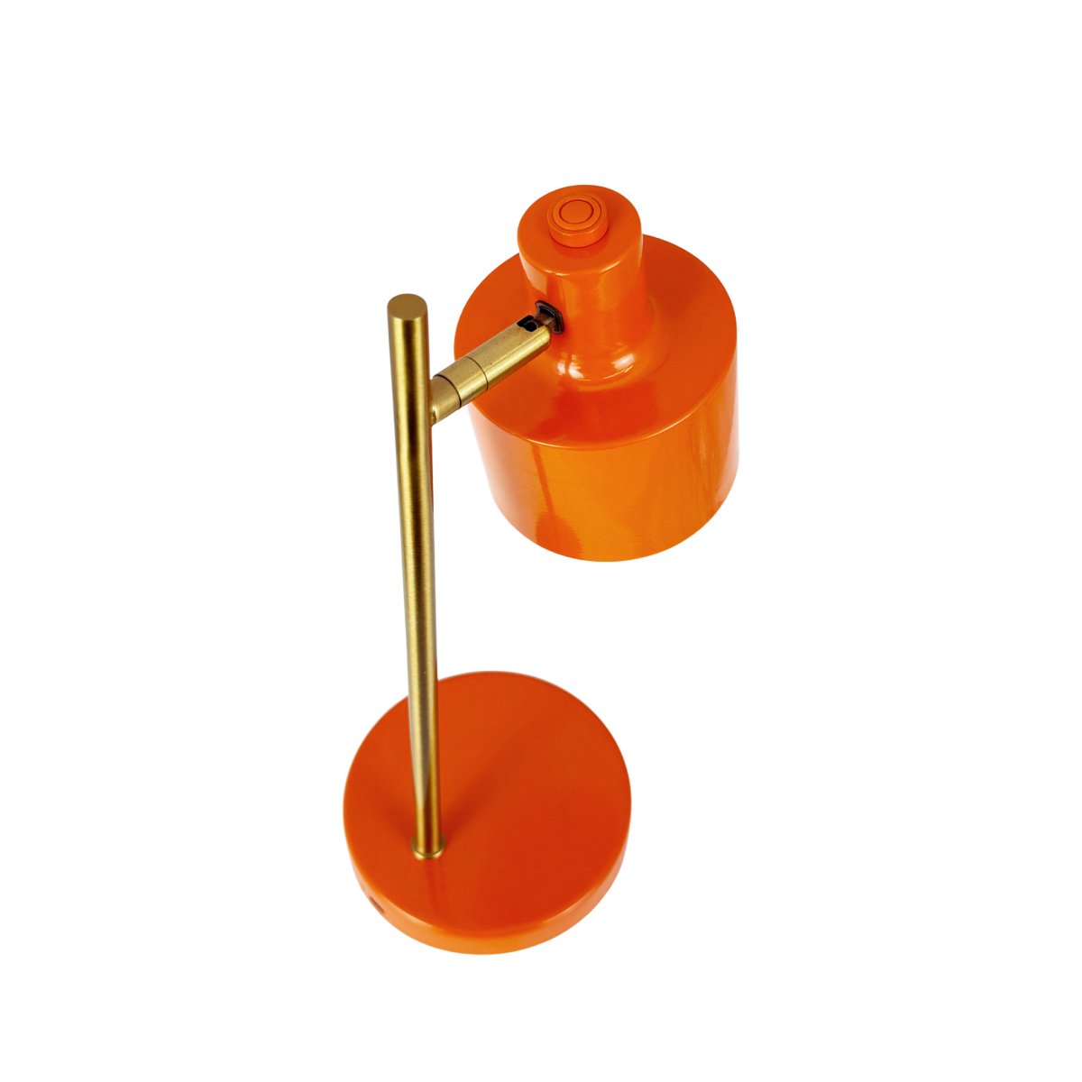 Ocean Mini 28cm Orange portable De Dyberg Larsen - L'Ocean Mini est une version compacte et rechargeable de la c&eacute;l&egrave;bre lampe de table, alliant design r&eacute;tro et fonctionnalit&eacute;s modernes.