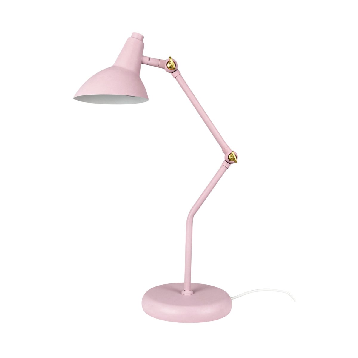 Vela 45cm Rose lampe de bureau De Dyberg Larsen - Elle diffuse une lumi&egrave;re douce et cibl&eacute;e et trouve parfaitement sa place sur un bureau, une table de chevet ou une table basse.