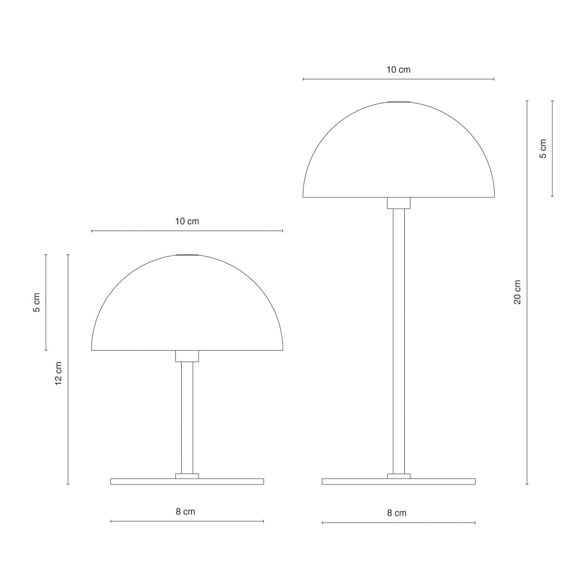 Along Ensemble 20cm ROUGE portable De Dyberg Larsen - Les lampes sont &eacute;quip&eacute;es de LED int&eacute;gr&eacute;es et offrent trois niveaux de luminosit&eacute; r&eacute;glables gr&acirc;ce &agrave; un variateur tactile situ&eacute; sur le dessus.