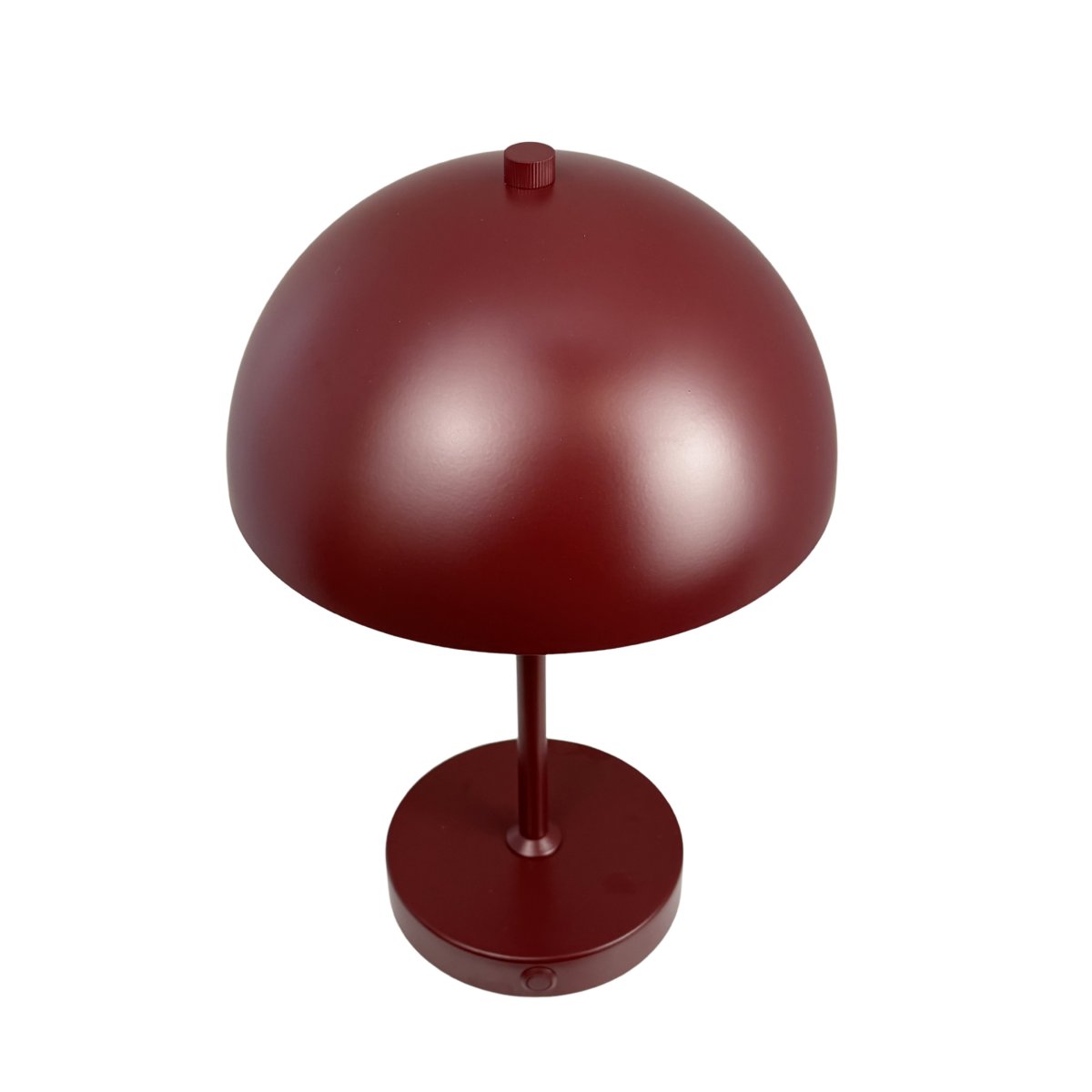 Stockholm 30cm ROUGE portable De Dyberg Larsen - Un indicateur de batterie pratique s'allume en vert lorsque la lampe est compl&egrave;tement charg&eacute;e et en rouge lorsque la batterie est faible.