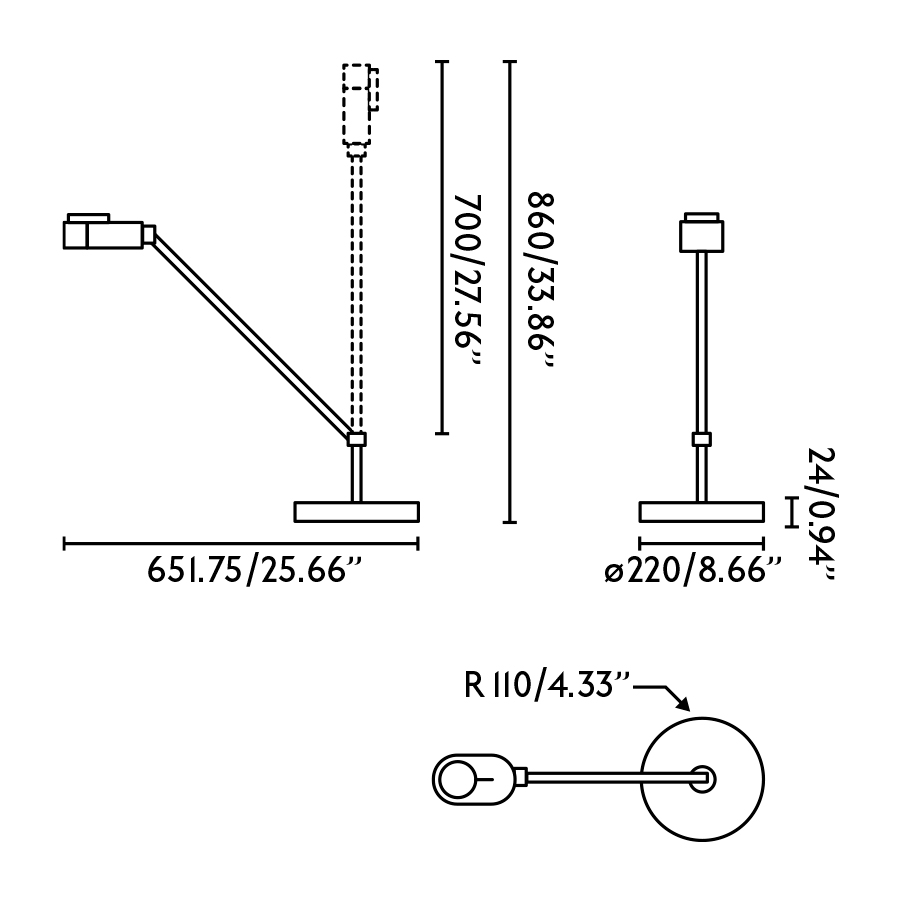 Inviting 86cm Jaune lampe de bureau De Faro Barcelona - La t&ecirc;te de lampe peut &ecirc;tre r&eacute;gl&eacute;e horizontalement et verticalement selon vos souhaits et la luminosit&eacute; et la temp&eacute;rature de couleur sont dimmables.
