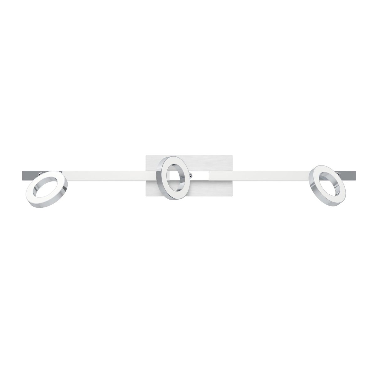 Cardillo 3 Chrome spot De Eglo - L'&eacute;clairage LED int&eacute;gr&eacute; produit une lumi&egrave;re blanche chaude et vive, id&eacute;ale pour les couloirs ou les cuisines, par exemple.