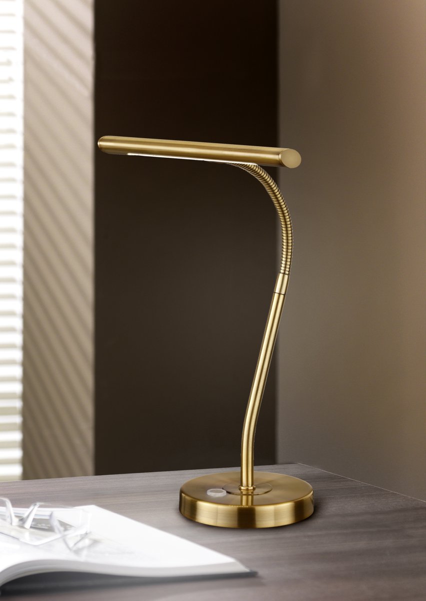 Curtis 42cm Laiton lampe de bureau De Trio Lighting - 