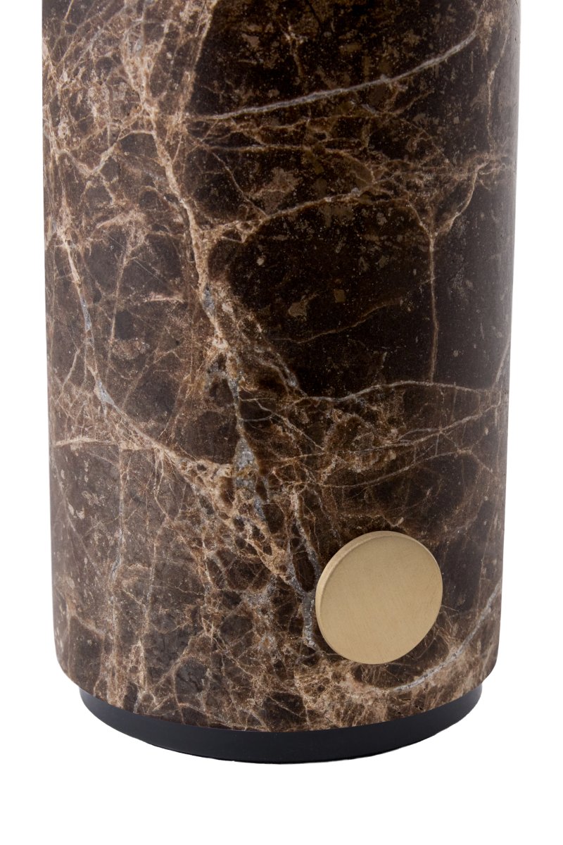 Torrano 28cm marbre brun portable De Globen Lighting - Pour une dur&eacute;e de vie optimale de la batterie, il est recommand&eacute; de charger compl&egrave;tement la lampe avant la premi&egrave;re utilisation, de la recharger tous les trois mois en cas de stockage prolong&eacute; et de l'&eacute;teindre pendant la charge.
