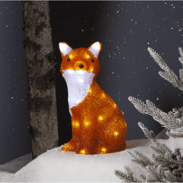 Crystalo Renard Orange De Star Trading - La livraison comprend un c&acirc;ble de connexion transparent de 3 m et un transformateur.