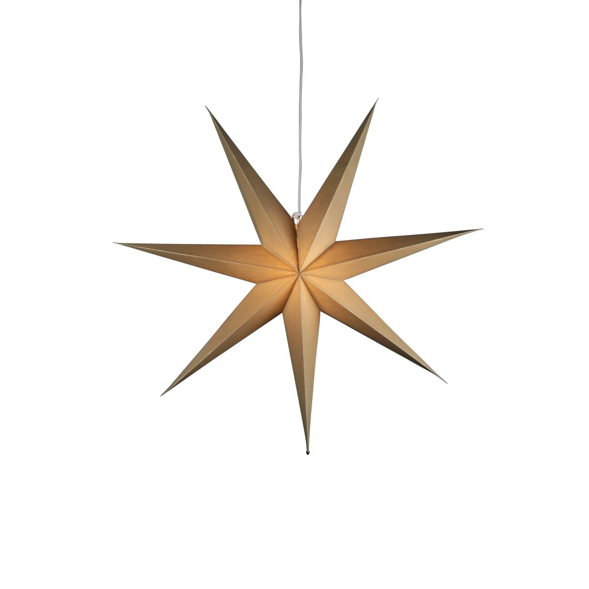 Étoile en papier Ø78 Beige De Konstsmide - Son design simple et élégant diffuse une lumière douce et agréable, créant une atmosphère harmonieuse pendant l'Avent et Noël.