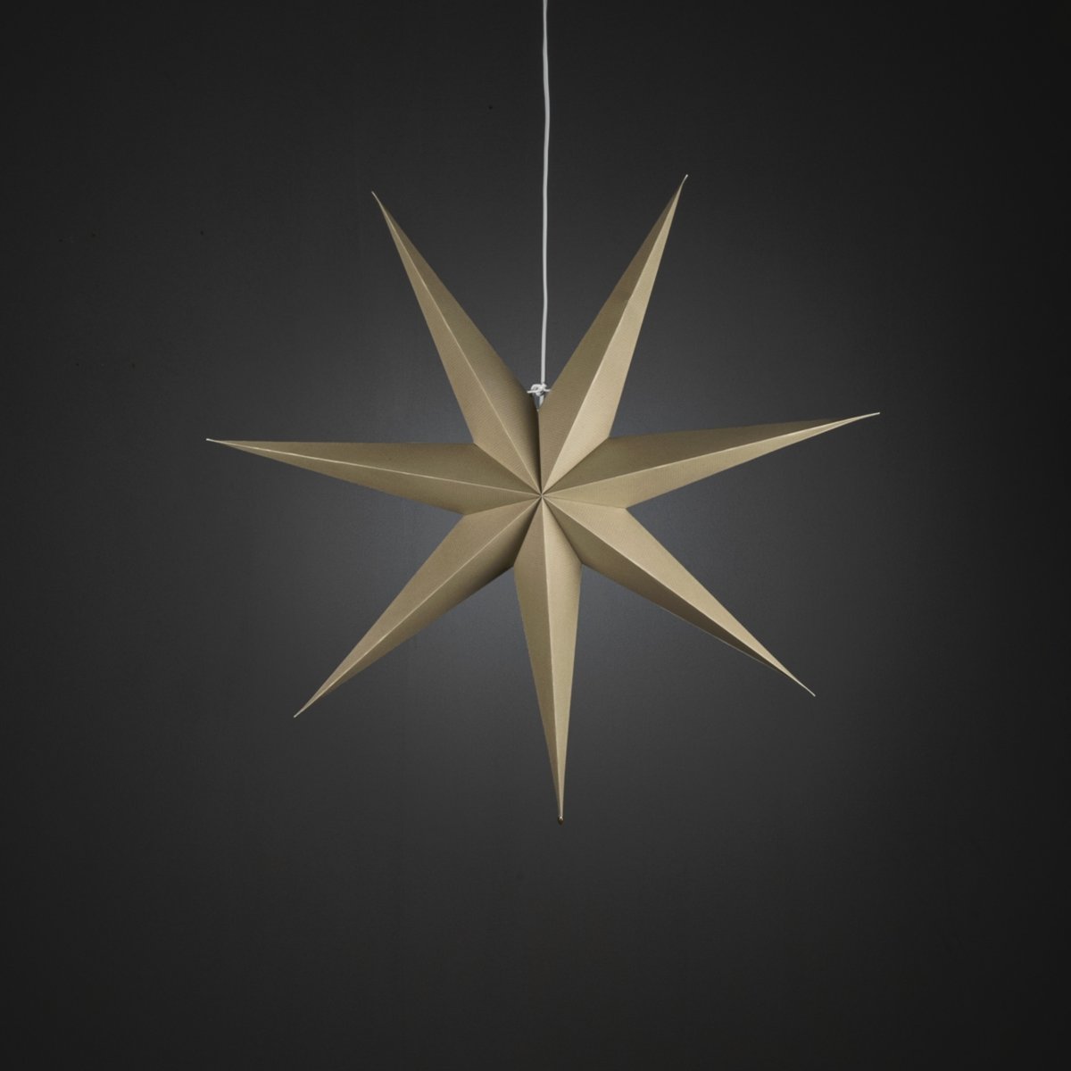 Étoile en papier Ø78 Beige De Konstsmide - Son design simple et élégant diffuse une lumière douce et agréable, créant une atmosphère harmonieuse pendant l'Avent et Noël.