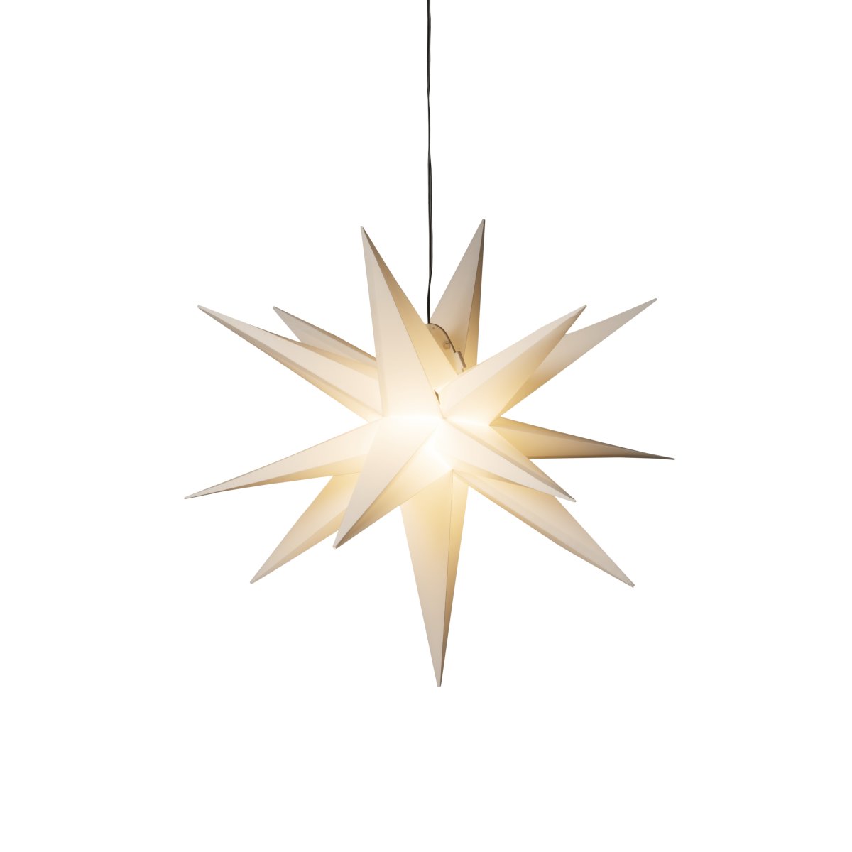Étoile 3D Ø60 Blanc De Konstsmide - Adapt&eacute;e &agrave; une utilisation int&eacute;rieure et ext&eacute;rieure, cette &eacute;toile est une magnifique d&eacute;coration de No&euml;l pour une entr&eacute;e, une fa&ccedil;ade ou une fen&ecirc;tre.